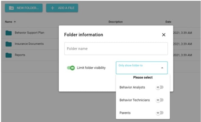 folder info